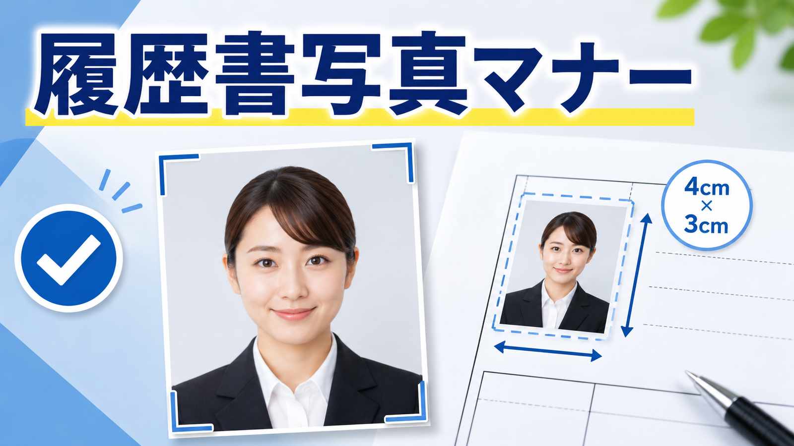履歴書の写真マナー完全版｜サイズ・服装・撮り方・貼り方を解説
