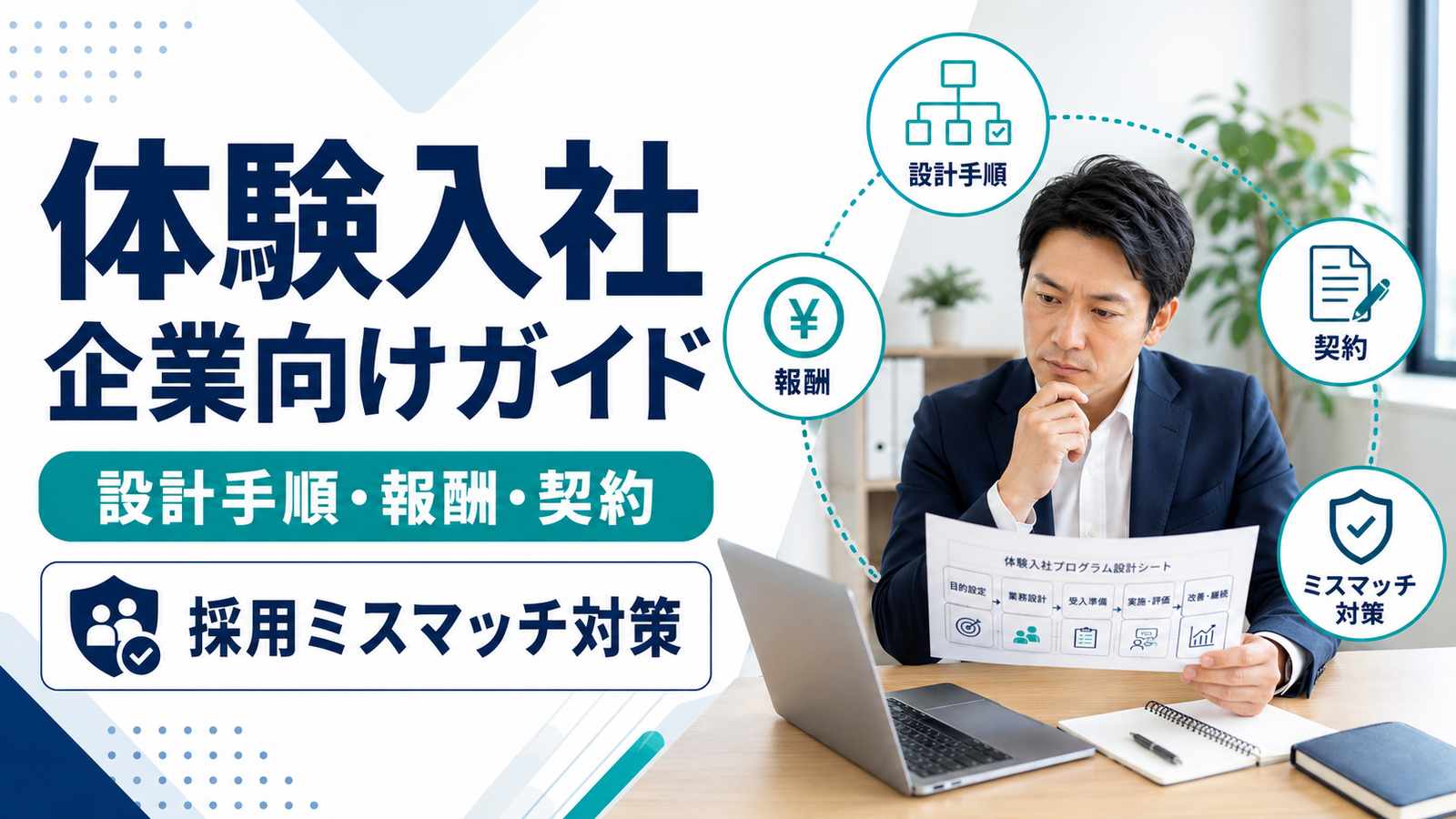体験入社を導入する企業向けガイド|設計手順・報酬・契約・採用ミスマッチ対策