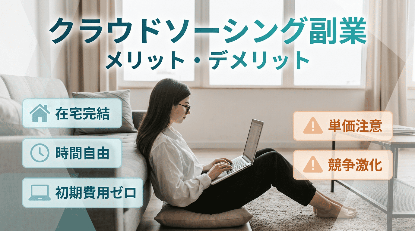副業にクラウドソーシングを使うメリット・デメリット｜おすすめサイト比較