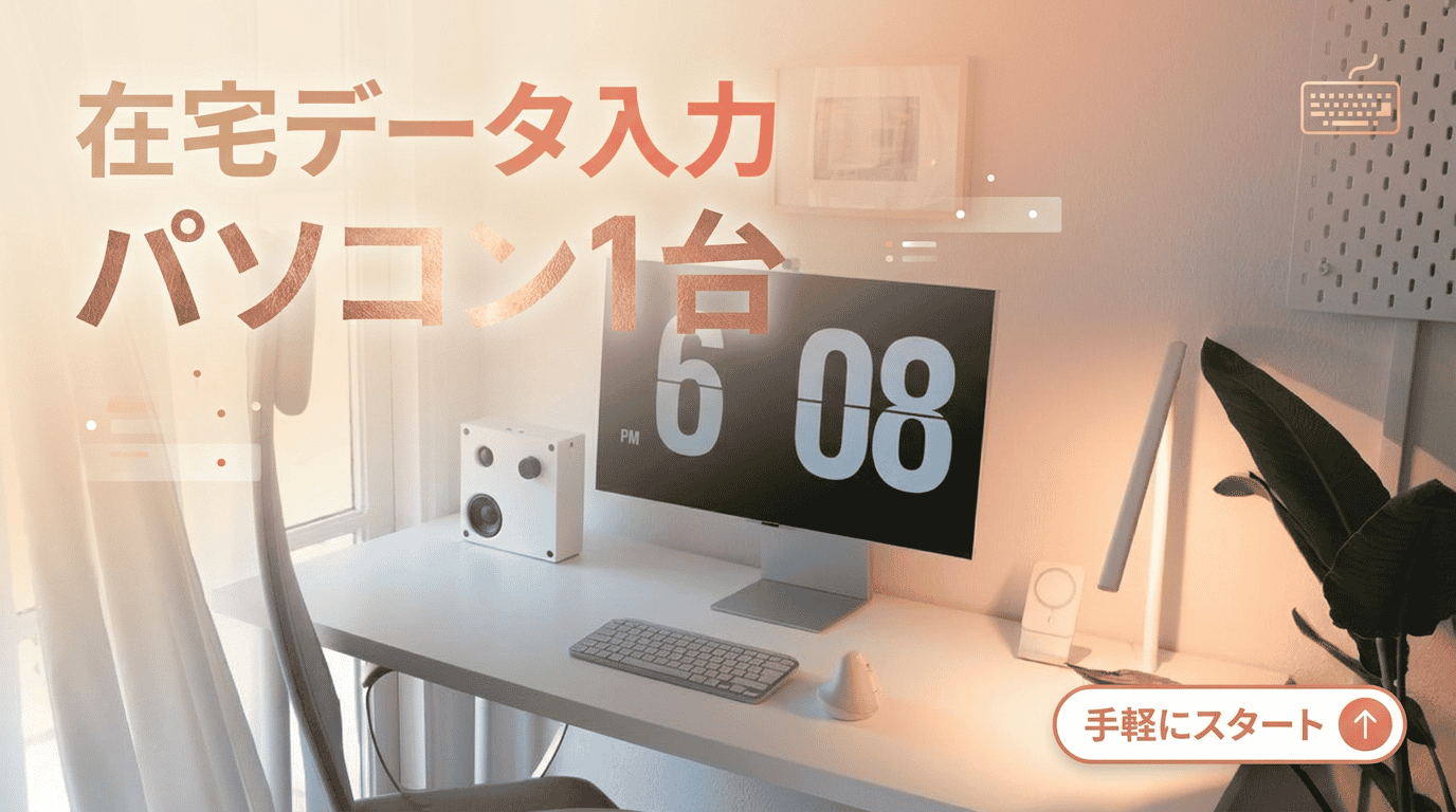 パソコン1台でできる在宅データ入力副業まとめ