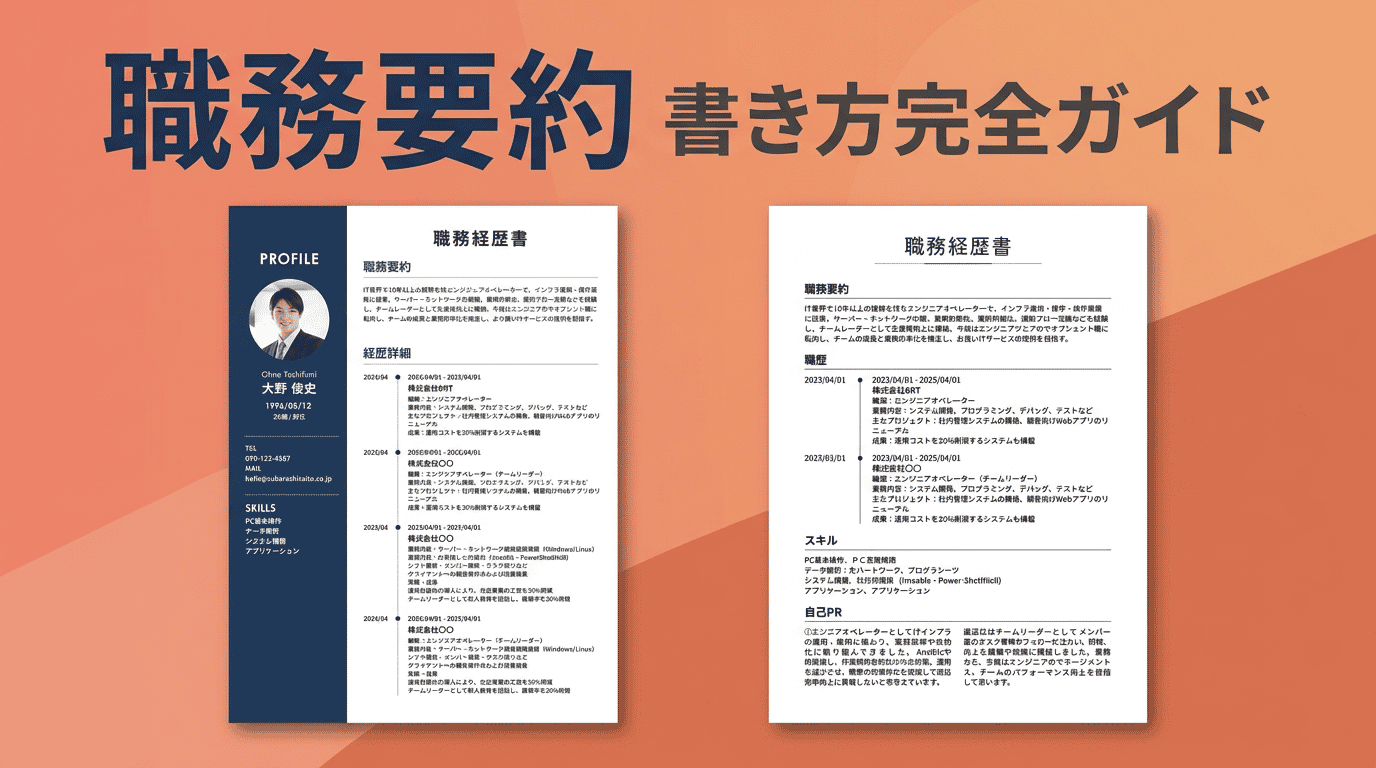 職務要約の書き方と例文｜冒頭で差をつけるテンプレ