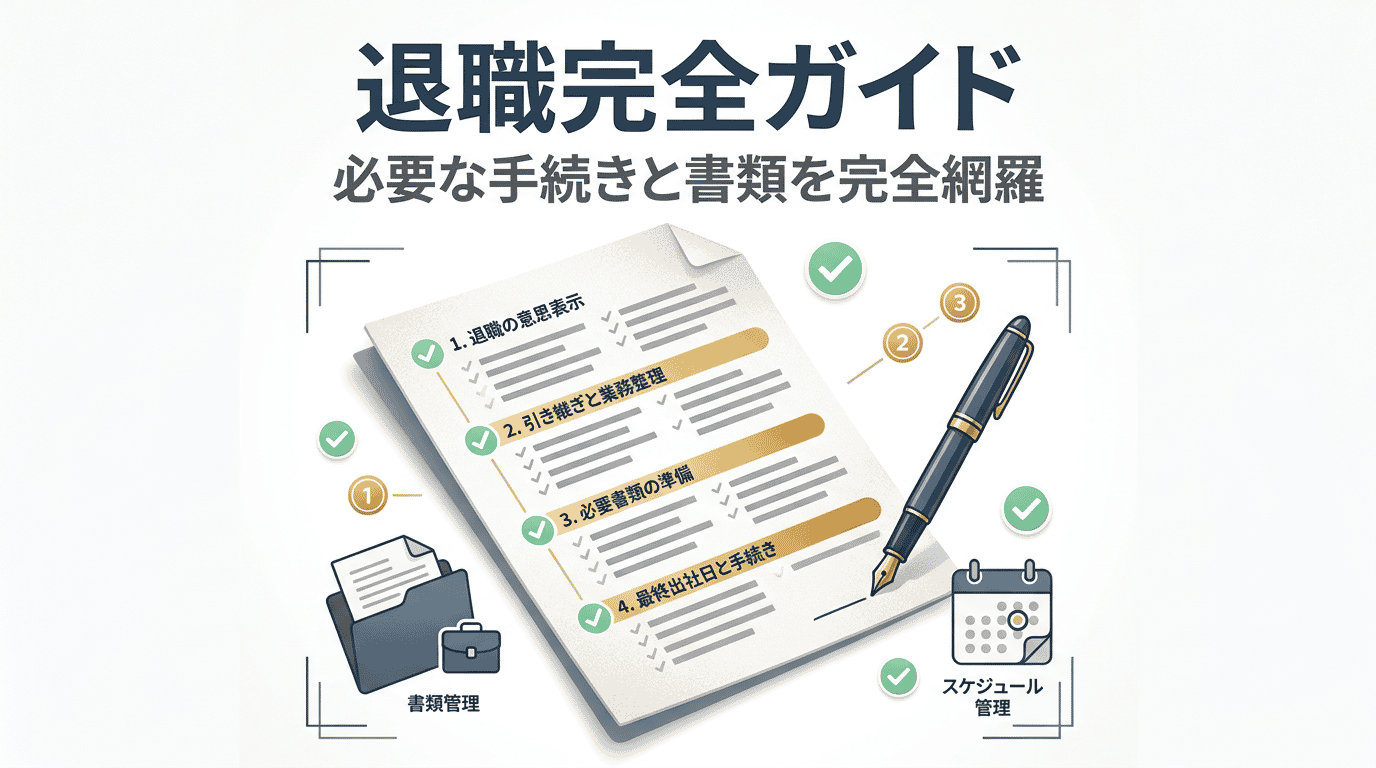 退職完全ガイド|手続き・タイミング・必要書類すべて