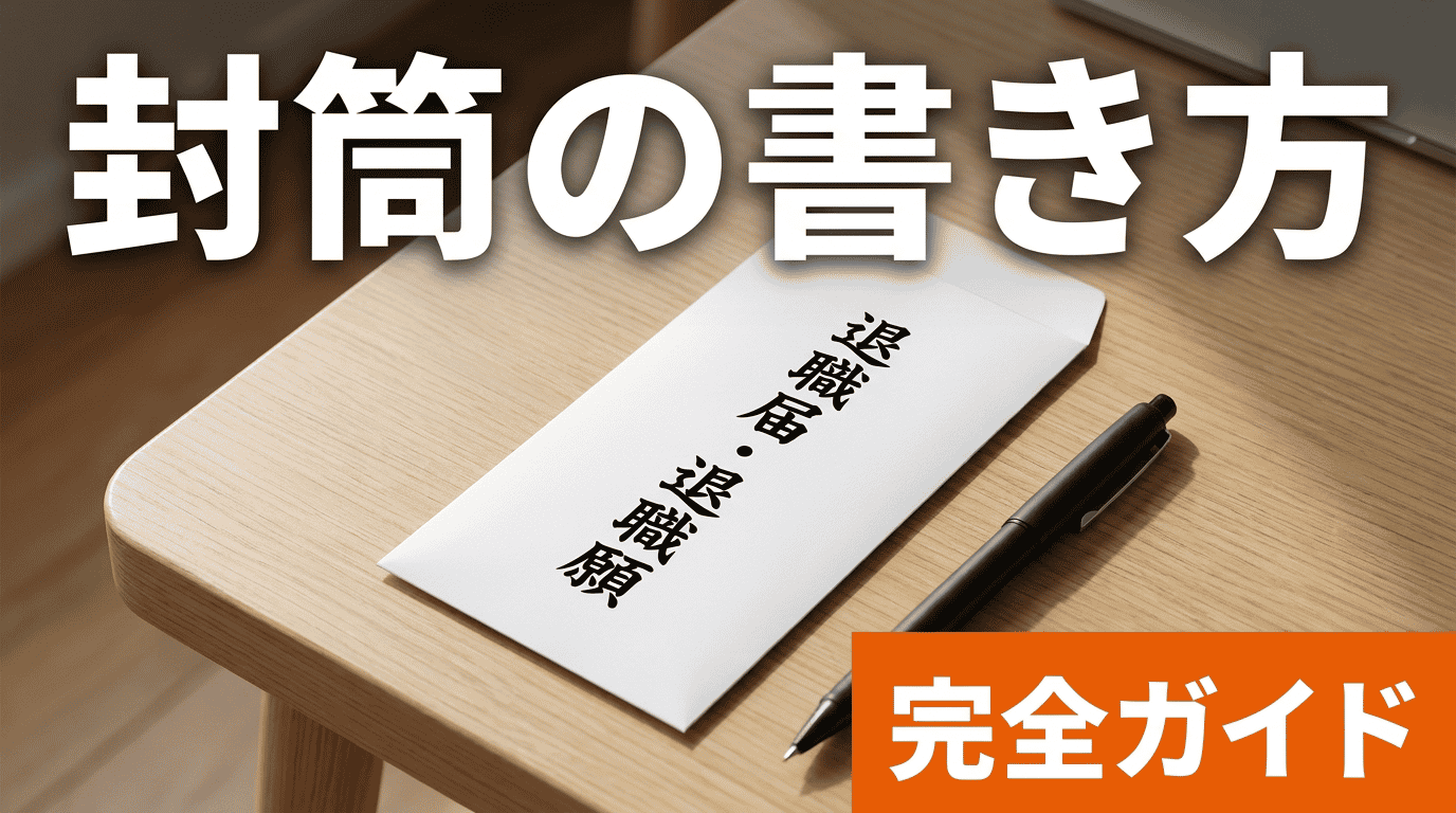 退職届の封筒の書き方とマナー｜サイズ・色・書き方