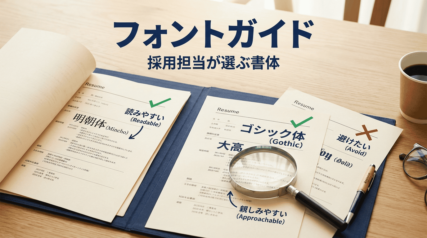 履歴書のフォントは何がよい?読まれる書式と推奨サイズ