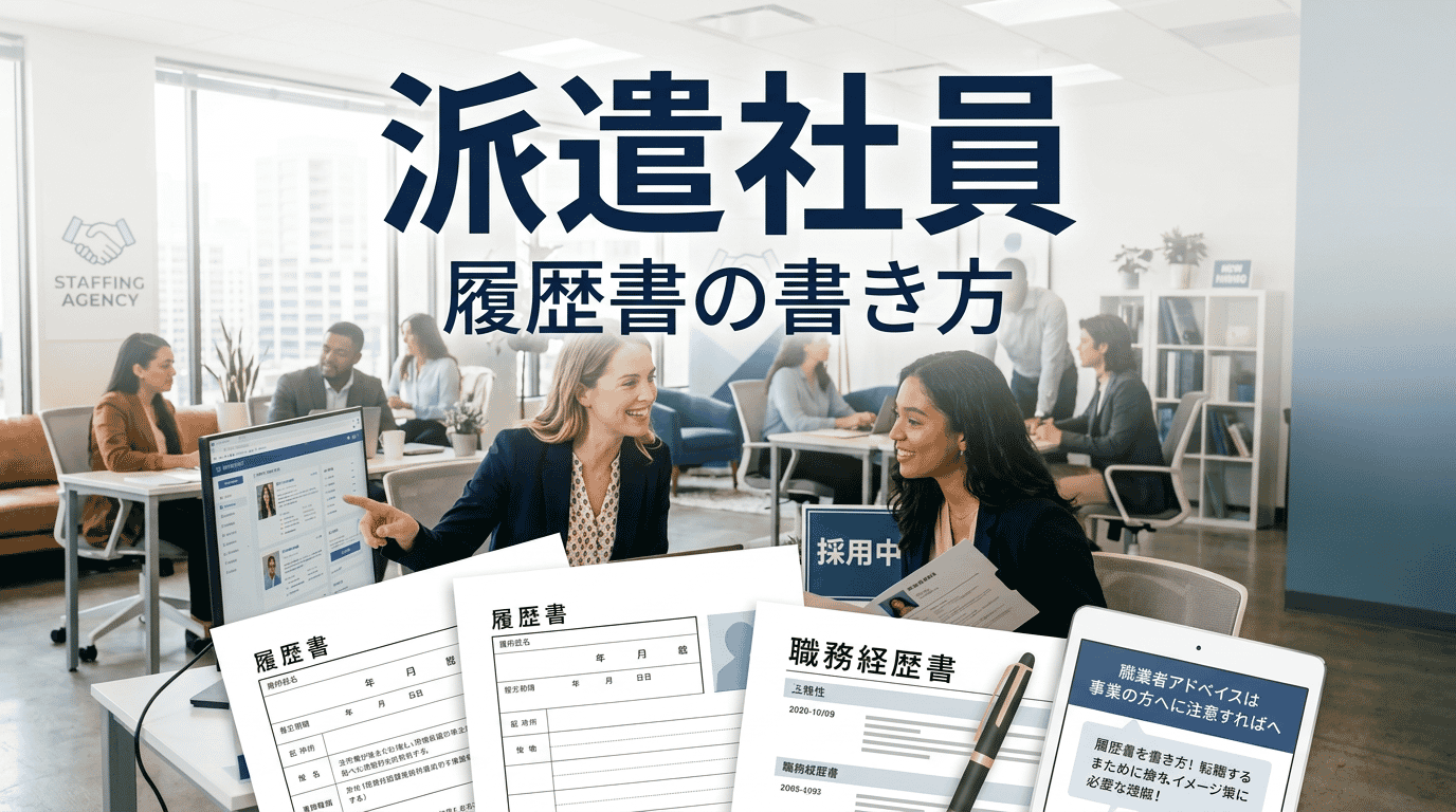 派遣社員の履歴書の書き方|職歴・自己PRの正しい記載