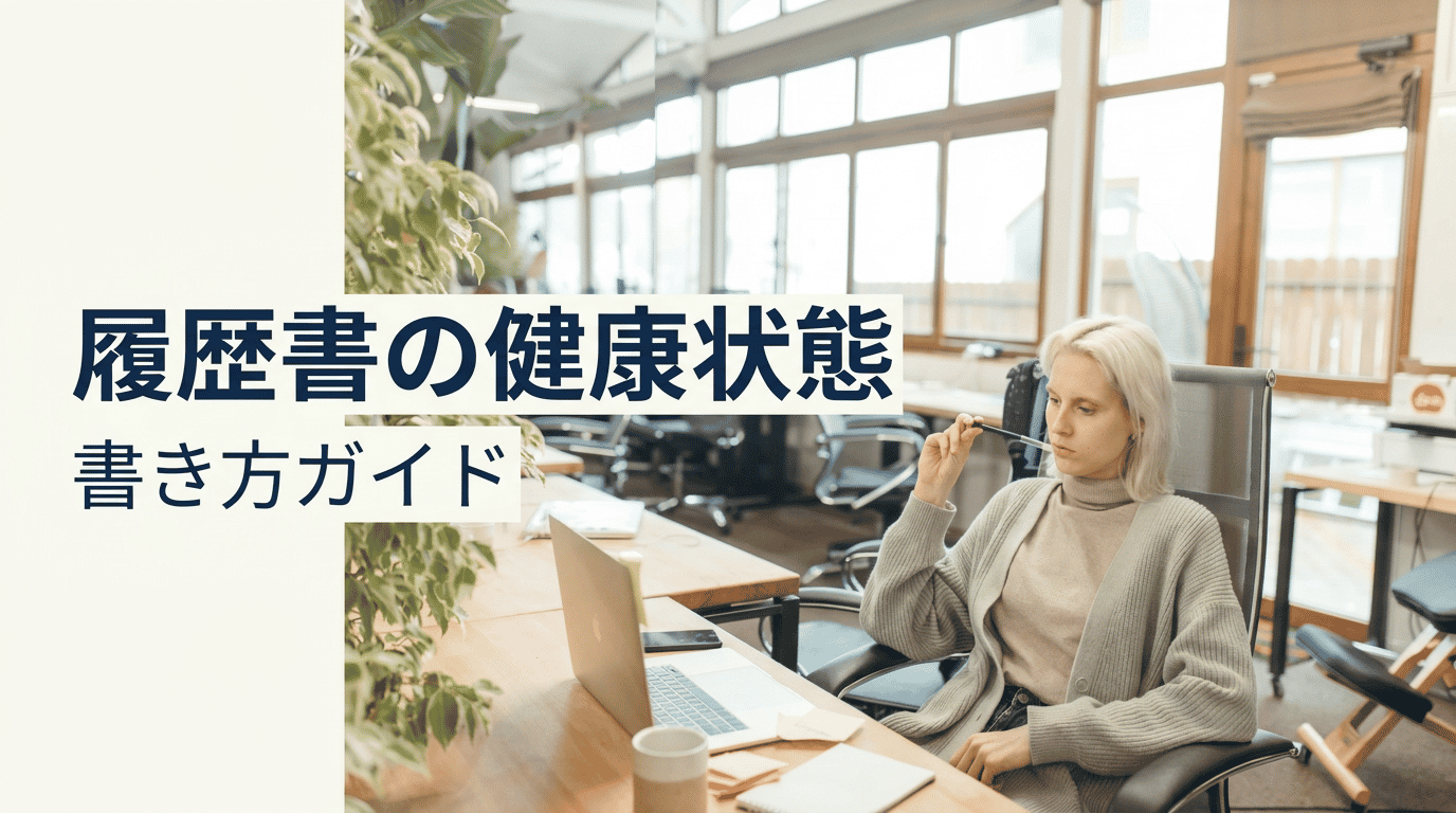 履歴書の健康状態欄の書き方｜持病がある場合の記載