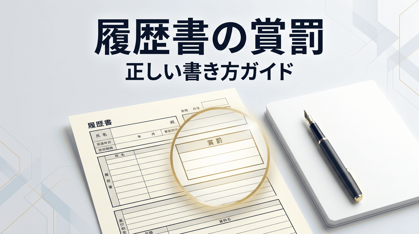 履歴書の賞罰欄の書き方｜「なし」の正しい記載と該当事例