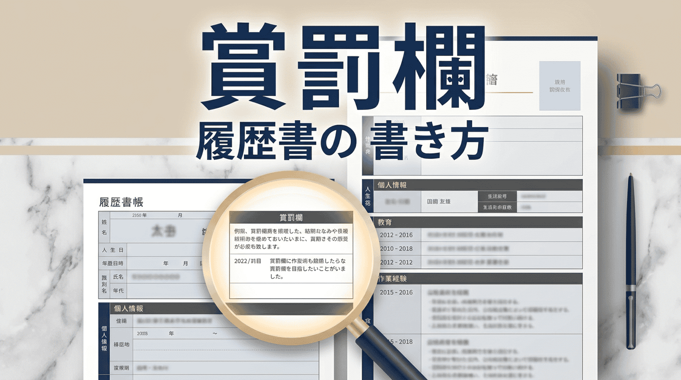 賞罰とは｜履歴書での書き方・「なし」の扱い