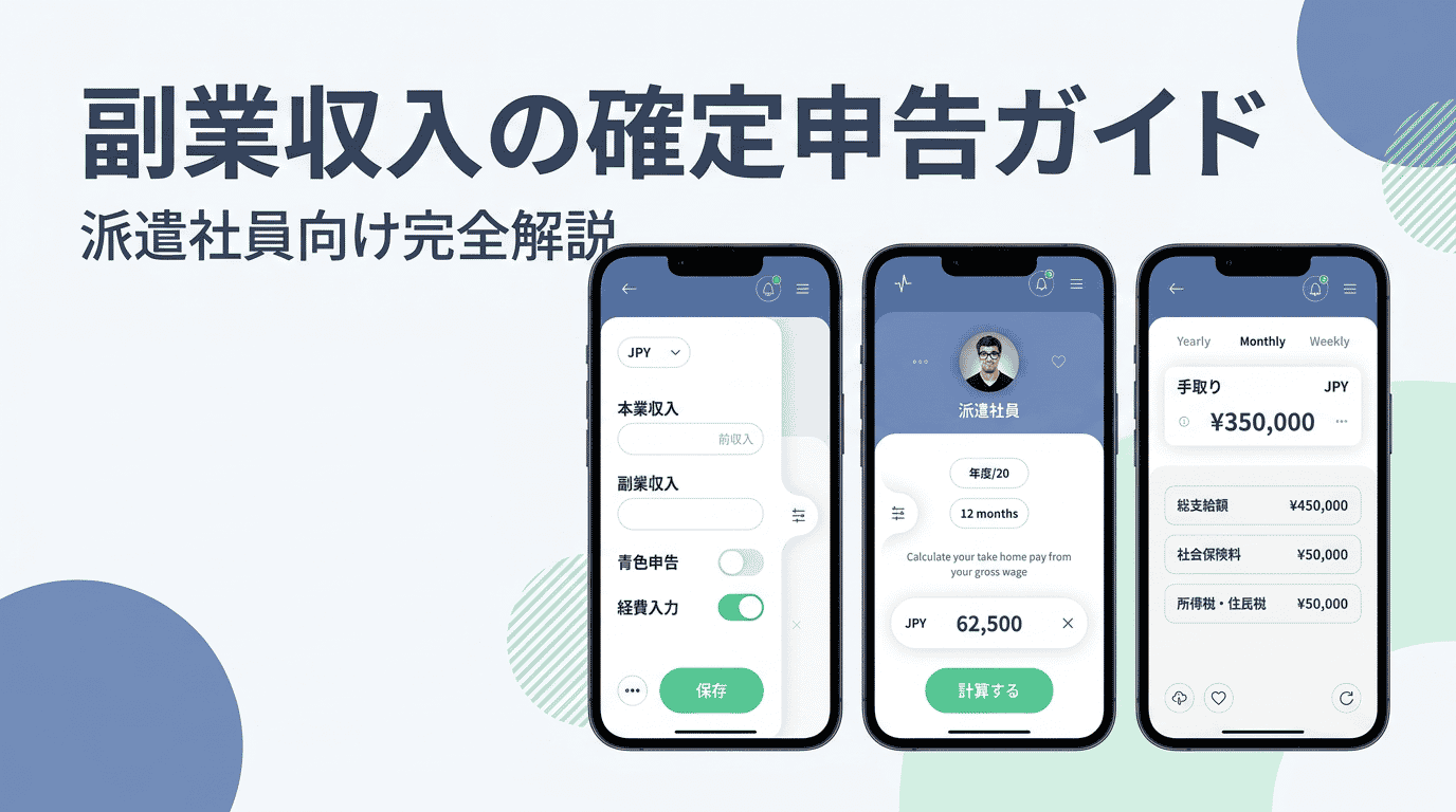 派遣で副業する場合の確定申告の方法