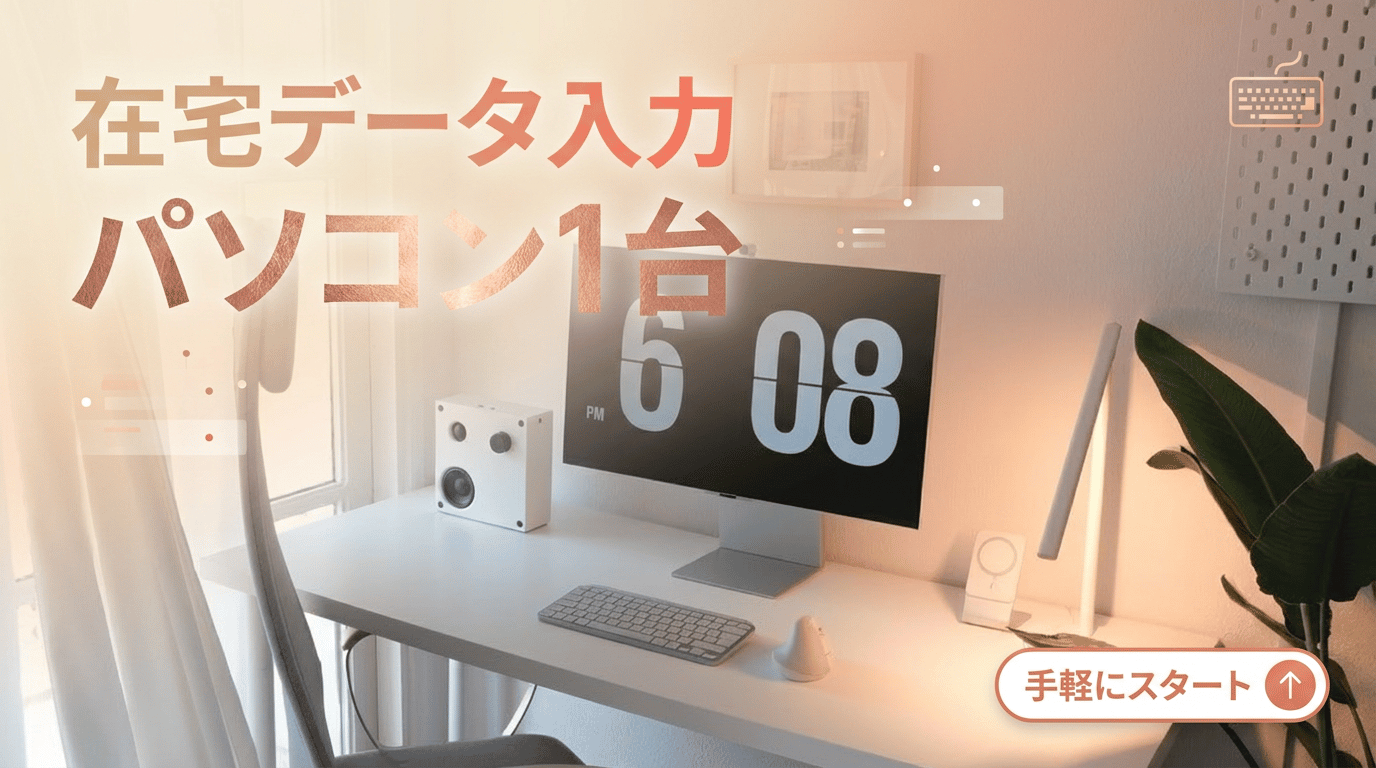 パソコン1台でできる在宅データ入力副業まとめ