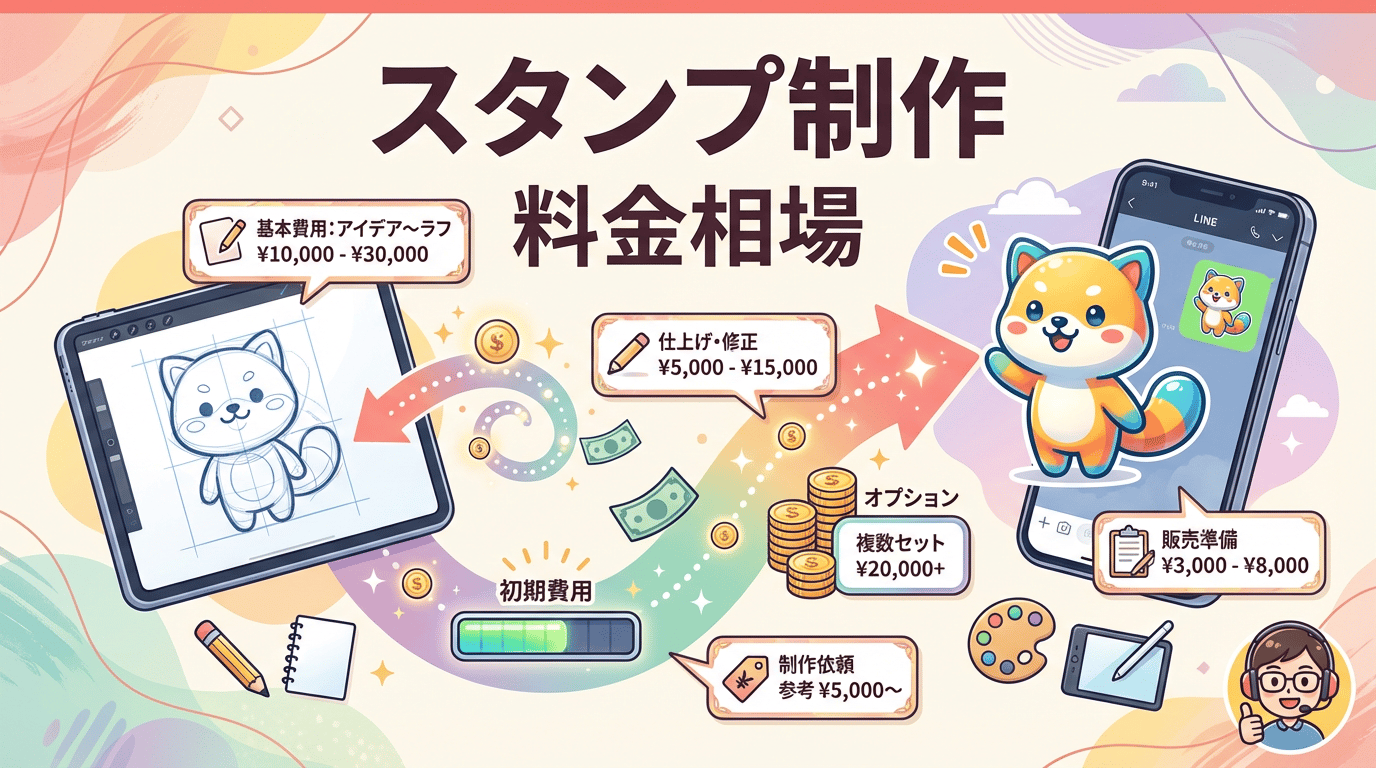 LINEスタンプ制作を依頼する費用と流れ|プロに頼むメリット