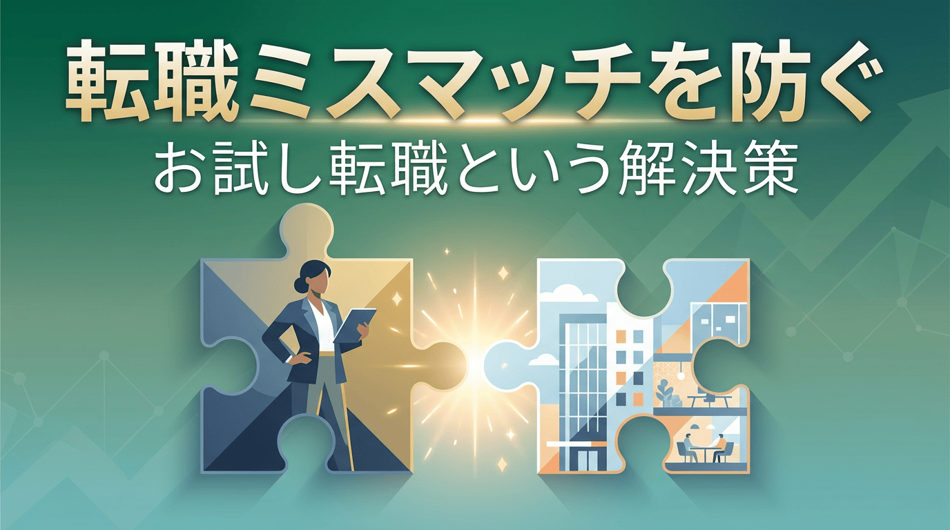 転職のミスマッチを防ぐ方法｜お試し転職という選択肢
