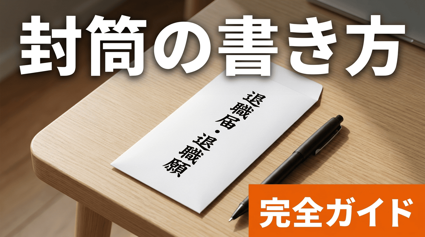退職届の封筒の書き方とマナー｜サイズ・色・書き方
