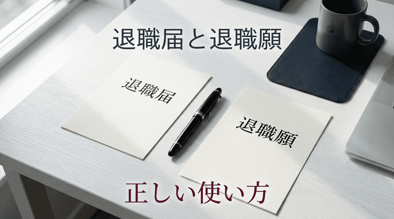 退職届と退職願の違い｜書き方・提出マナー・テンプレート完全ガイド