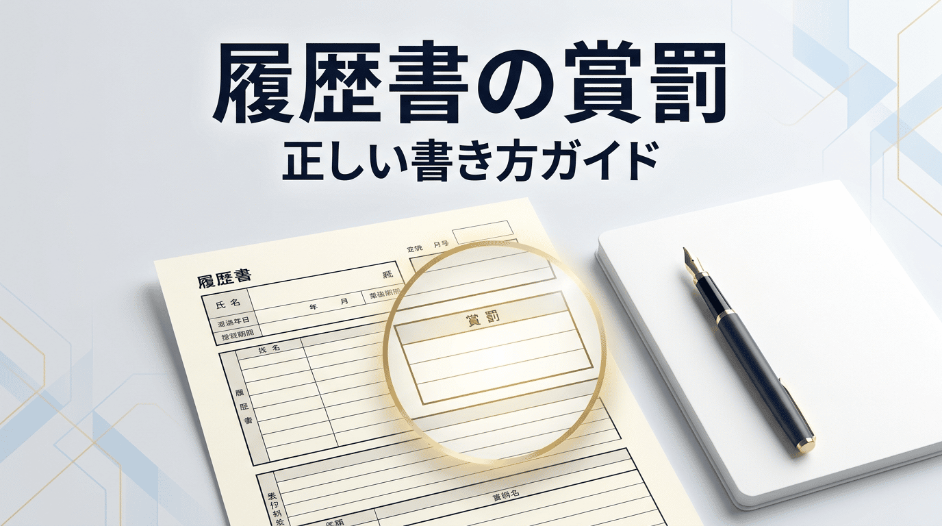 履歴書の賞罰欄の書き方｜「なし」の正しい記載と該当事例