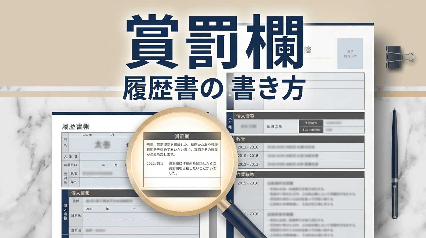 賞罰とは｜履歴書での書き方・「なし」の扱い