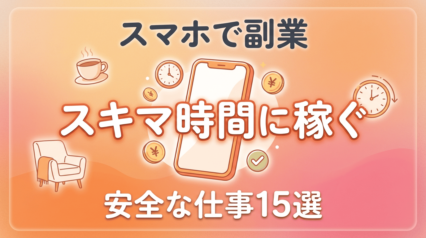 スマホだけでできる副業おすすめ15選｜安全に稼げる仕事まとめ