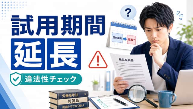 試用期間を延長すると言われたら？違法性の判断基準と確認すべきこと