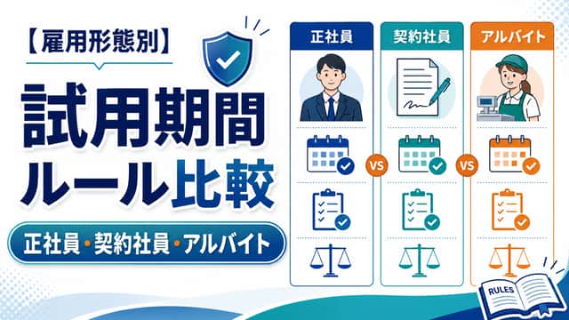 【雇用形態別】試用期間のルール比較｜正社員・契約社員・アルバイトの違い