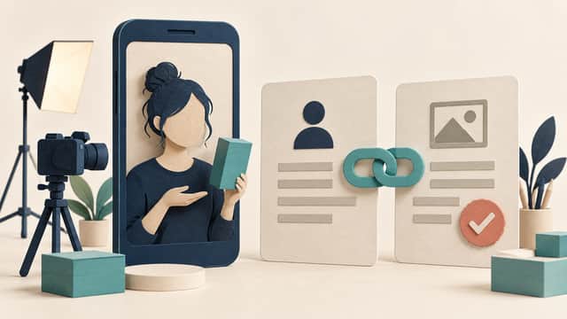 投稿者と企業が制作条件をすり合わせる図 / A creator and company coordinating content conditions