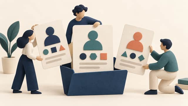 職種ごとの求人情報を整理するボード / A board organizing job information by role