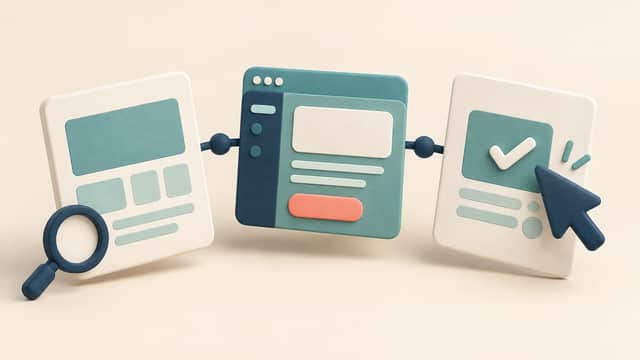 画面設計と操作の流れを確認する図 / Interface layouts connected to a user flow