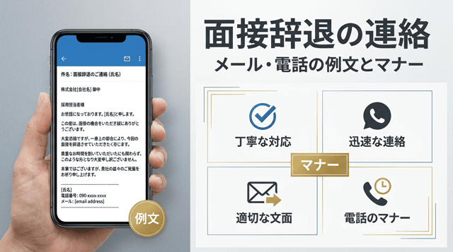 面接の断り方|辞退メール・電話の例文とマナー