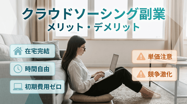 副業にクラウドソーシングを使うメリット・デメリット｜おすすめサイト比較