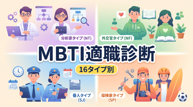 MBTI適職診断｜あなたのタイプから理想の職業を見つけよう
