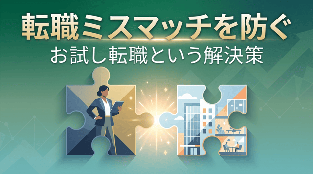転職のミスマッチを防ぐ方法｜お試し転職という選択肢
