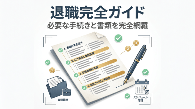 退職完全ガイド｜手続き・タイミング・必要書類すべて