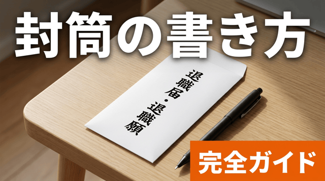 退職届の封筒の書き方とマナー｜サイズ・色・書き方