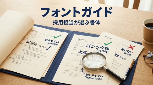 履歴書のフォントは何がよい?読まれる書式と推奨サイズ