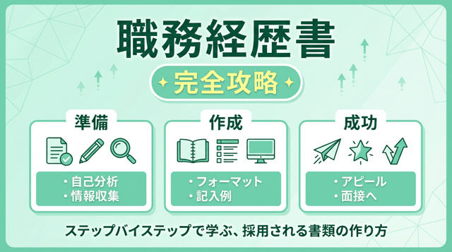 職務経歴書の書き方完全マニュアル｜テンプレート付き・職種別の記入例
