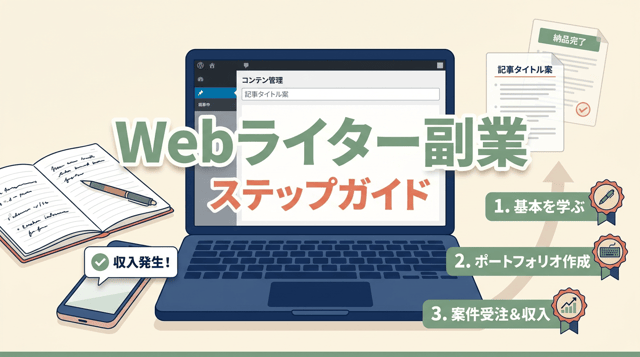 Webライター副業の始め方|未経験が月5万円稼ぐまでの手順