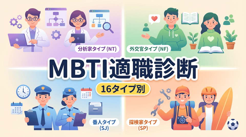 MBTI適職診断|あなたのタイプから理想の職業を見つけよう